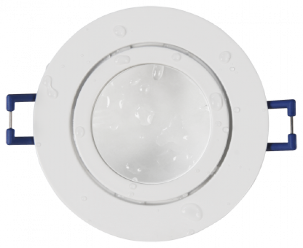 Einbaurahmen rund, Clip-Verschluss, IP44, weiß für Feuchträume, Lochmaß: 60 mm